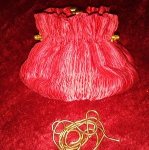 Vanessa red silk vintage purse